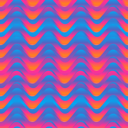 Sunny color wave seamless pattern.