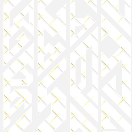 White geometric seamless pattern.のイラスト素材