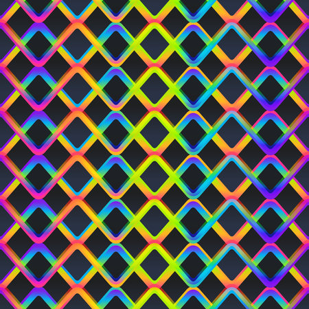 Neon color grid seamless pattern.のイラスト素材