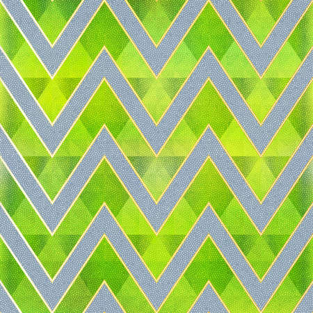 Green zigzag seamless pattern.のイラスト素材