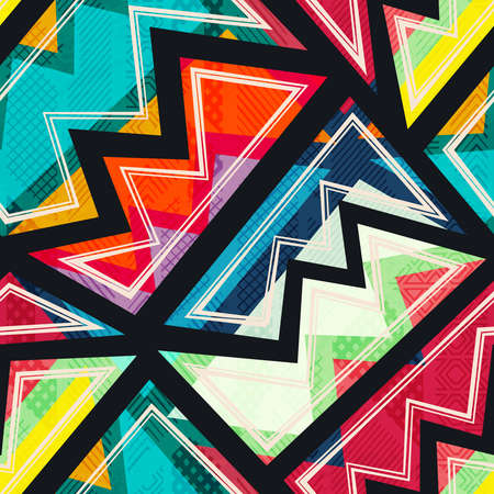 Aztec tribal seamless pattern.のイラスト素材