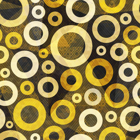 Yellow circle seamless pattern.のイラスト素材