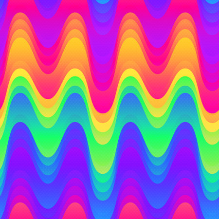 rainbow wave geometric. seamless pattern