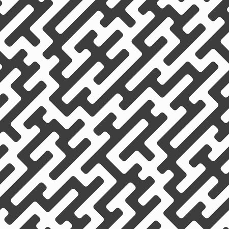 Diagonal maze seamless patternのイラスト素材