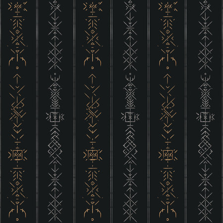 Ethnic seamless pattern with metal effectのイラスト素材