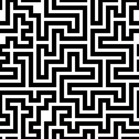 White geometric maze seamless patternのイラスト素材