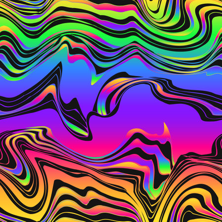 Colored warp lines. Seamless pattern.のイラスト素材