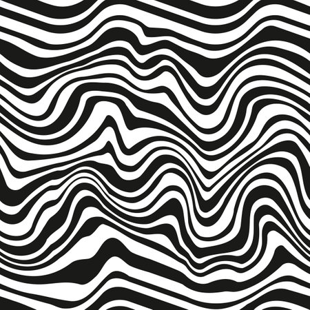 Black wave seamless texture.のイラスト素材