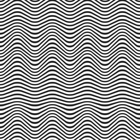 monochrome wave seamless textureのイラスト素材