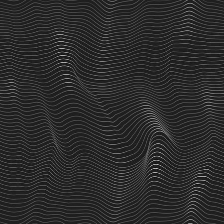 Chrome color wavy seamless pattern.のイラスト素材