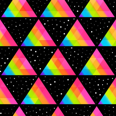 Rainbow triangle geometric pattern with space backgroundのイラスト素材