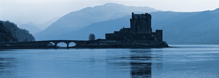 Eilan Donan castle in the Scottish Highlands, one of the most famous scottish castles, known from various moviesの写真素材