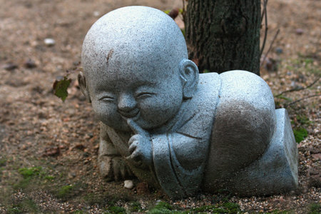Buddha from the Miyajima temple of 1000  Buddhaの写真素材