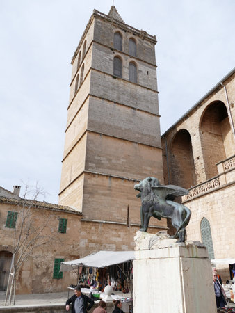 Parish Church of Nuestra Senyora de los Angeles in Sineu, Mallorca, Balearic Islands, Spain