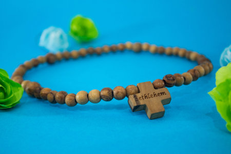 Holy Rosary WYD on blue backgroundの写真素材