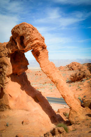Natural Building of Elephant Rock in the Valley of Fireの写真素材