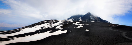 Lunar Landscape on the Sides of Mount Etnaの写真素材