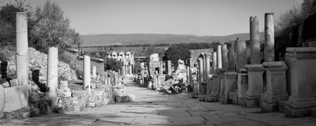 Old street in Ephesusのeditorial素材