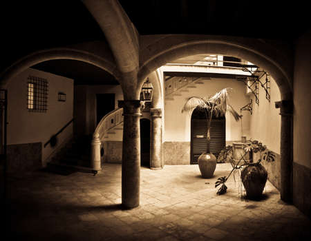 Beautiful Building Entrence in Mallorcaの写真素材