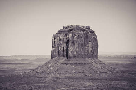 Big rock at the edge of the Track of Monument Valleyのeditorial素材