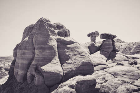 Toadstool Hoodoos in Paria Rimrock Parkの写真素材