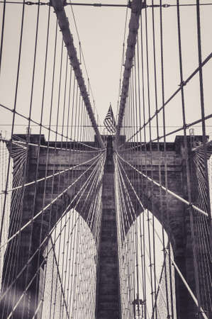 Brooklyn Bridge - The Most Famous Bridge of New Yorkの写真素材