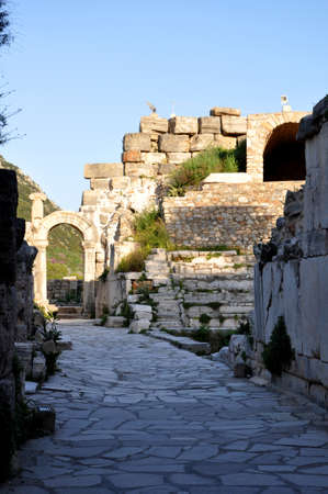 Remains of a Former Civilization in Ephesusの写真素材