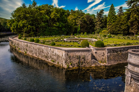 In the Flower Garden of the Castle of Chenonceauのeditorial素材