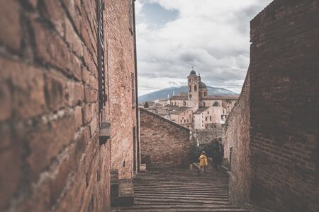 The view from the city of Urbinoの写真素材