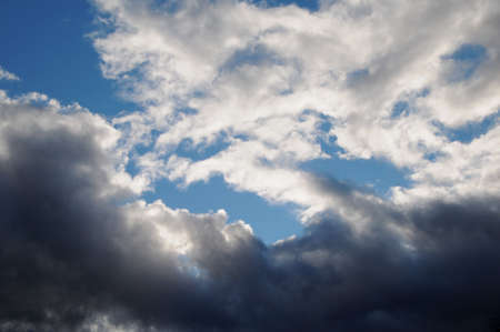 Thundery clouds in the skyの写真素材