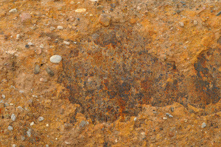A rusty old metal plate