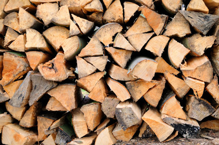 Firewood A stack of lumber firewood