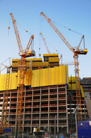 Big construction site A big construction site with cranes 