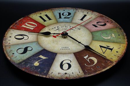 Colorful vintage clock from Paris.の写真素材