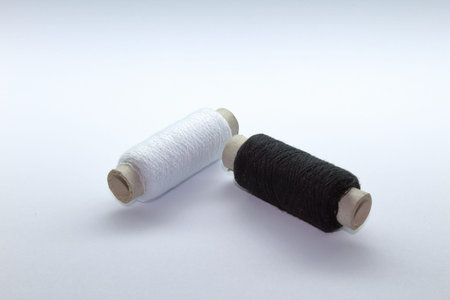 For sewing on white and black threads
