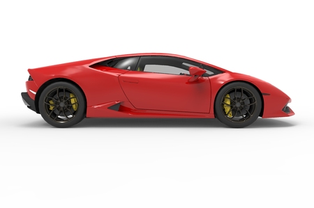 lamborghini huracan on white background02のeditorial素材