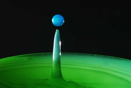 water splash blueの写真素材