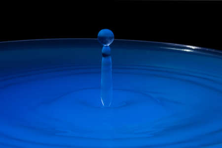 Water splash blue の写真素材