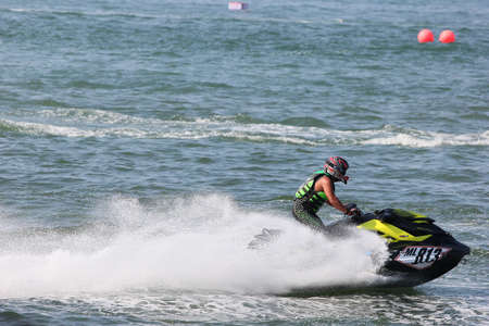 December 9, 2012 jet Skis  world Club Grand Prix2012 , a Jet ski race is accelerating the speed of race jet ski world club at Jomtien Beach in Pattaya on 9 December 2012 のeditorial素材