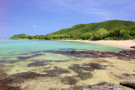 White sand beach at the Koh samae san islands ,Sattahip,Thailand の写真素材