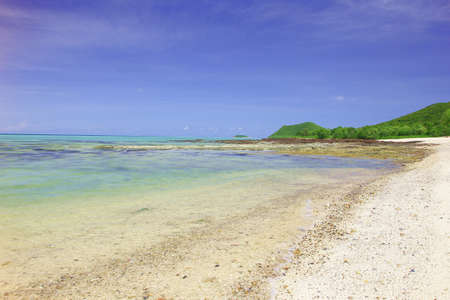 White sand beach at the Koh samae san islands ,Sattahip,Thailand の写真素材