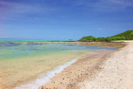 White sand beach at the Koh samae san islands ,Sattahip,Thailand の写真素材