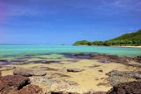 White sand beach at the Koh samae san islands ,Sattahip,Thailand の写真素材