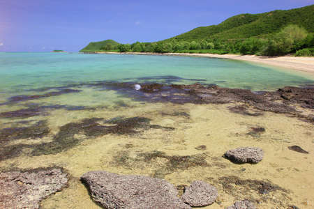White sand beach at the Koh samae san islands ,Sattahip,Thailand の写真素材