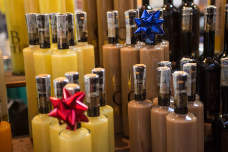 TURIN,ITALY-DECEMBER 8, 2016: Christmas Atmosphere on Christmas Market in Turin,Italyのeditorial素材