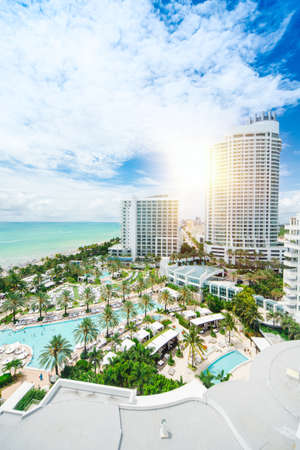 Miami beach top viewの写真素材