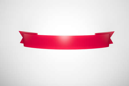 Red banner  3d renderの写真素材