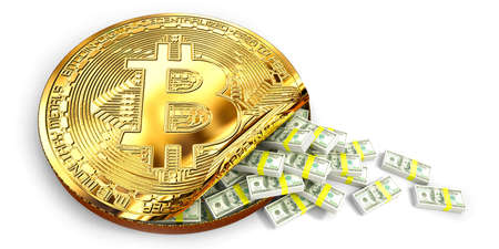 Bitcoin_Can_Filled_With_DollarNote_v001の写真素材