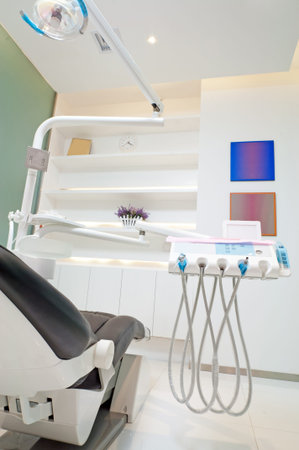 The white interior of a dentist office  Dentist officeのeditorial素材