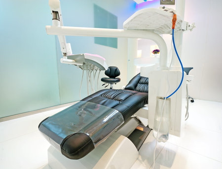 The white interior of a dentist office  Dentist officeの写真素材